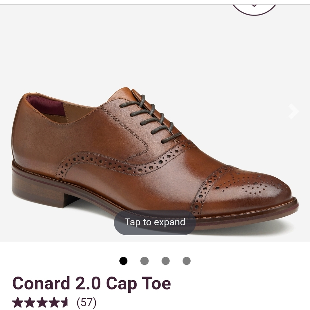 Elegant Brown Leather Cap Toe Men's Oxfords
